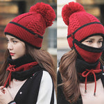 3pcs Women Winter Scarf Set